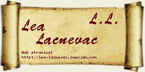 Lea Lačnevac vizit kartica